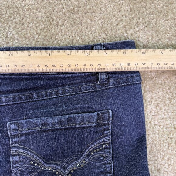 D Jeans Womens Size 12 Blue Denim Stretch Capri Mid Rise 34x19 E728 - Picture 7 of 11